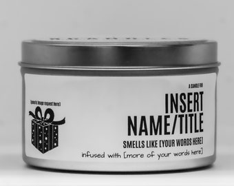 Personalized Candle | Scented Soy Candle | Choose Custom Label | Custom | Funny Candle | Scented Candle | 8 oz | Gift | Choose Your Scent