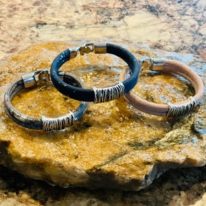 Portuguese jewelry Natural and Eco-friendly Cork Bracelet with Antique Silver Flat Bead. Great gift! Send to a friend!