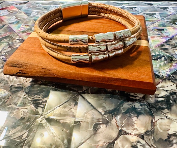 Natural Cork Bracelet European design Very comfortable for full time wear