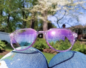 Blue light | Purple | Lavender | Color | Oversized 70's 80's vintage style | Blue light glasses  | Computer glasses