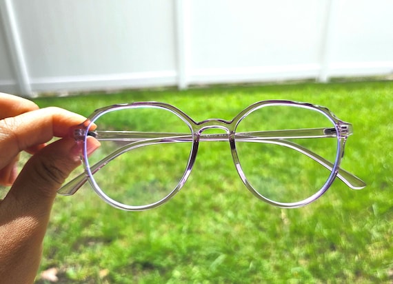 Oversized 80s Style Blue Light Glasses | Lavender Computer Glasses