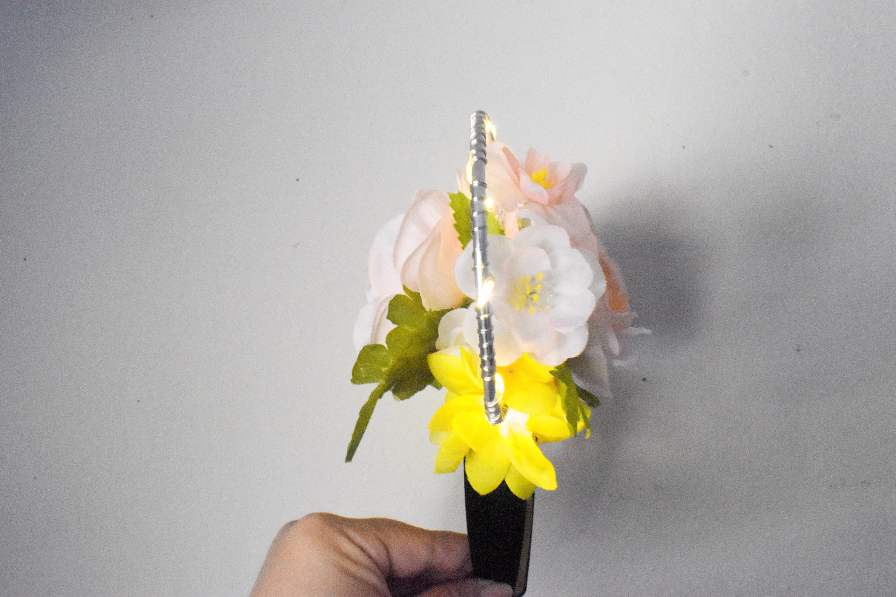 Disney Handmade Light Up Floral Inside Out Ears Mickey Ears Light up Flower - Etsy main image 4