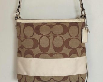 Coach Monogram Canvas Tote /Cross Body Bag