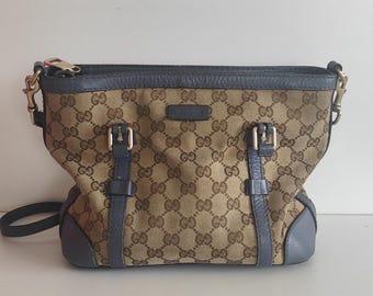 Gucci Vintage Canvas Tote Bag