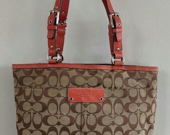 Coach Hamptons Signature Tote Bag Red