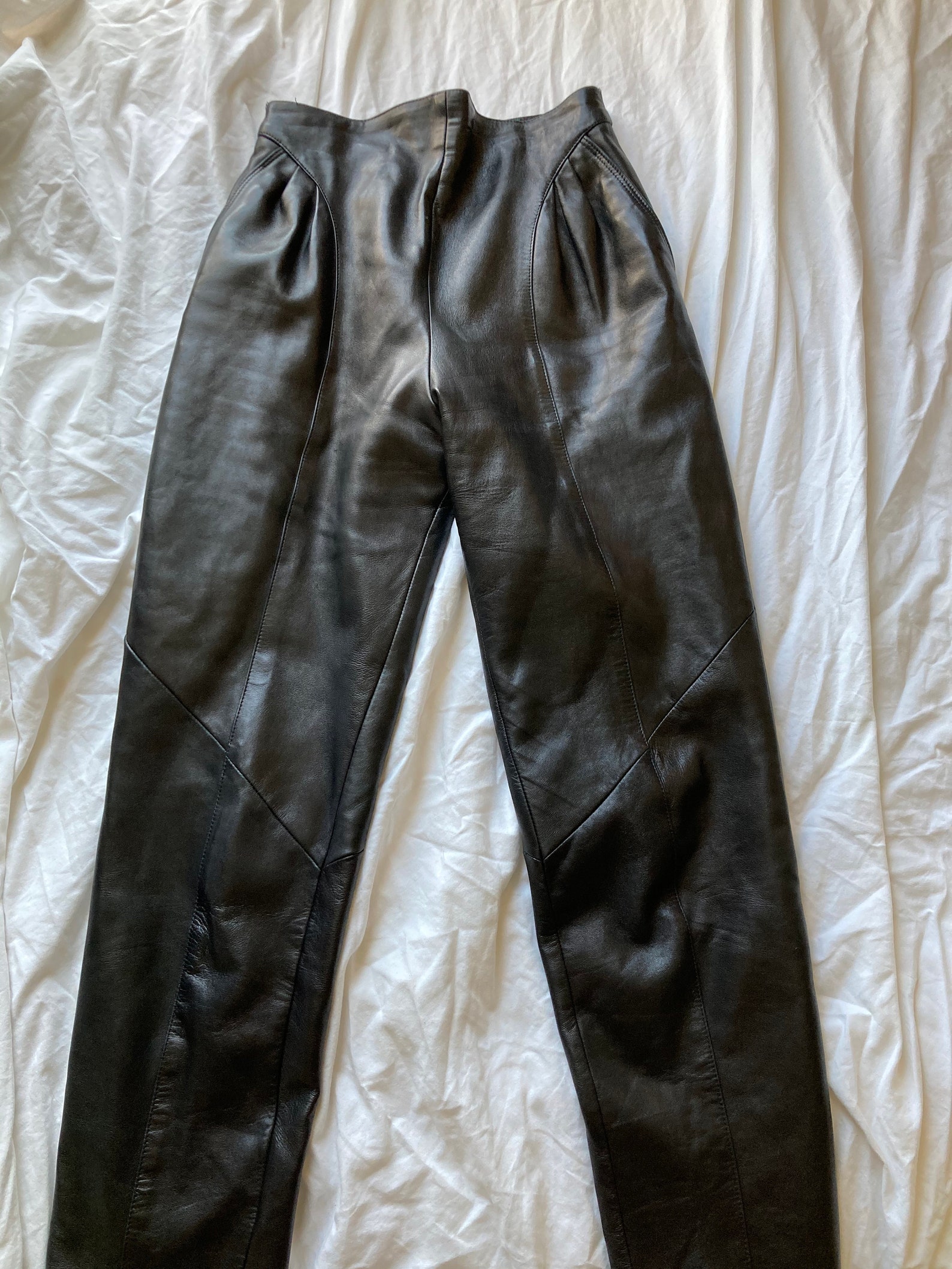 Vintage Jean Claude Jitrois Leather Pants | Etsy