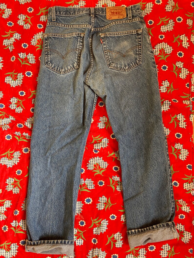 Vintage Levis 505 Red Tab Jeans Mens 32x30 Regular Straight Etsy