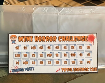 Mini Horror Challenge | A6 Binder | 115 dollar savings | Halloween Challenge | Spooky Season | Budget Binder | Saving Binder | Cash Stuffing