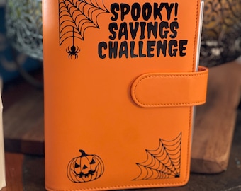 Gruselige Spar-Challenge | Monatliche Spar-Challenge | Halloween Sammelmappe | Planer | Sammelmappe | Cash-Füllung | Bargeldhüllen