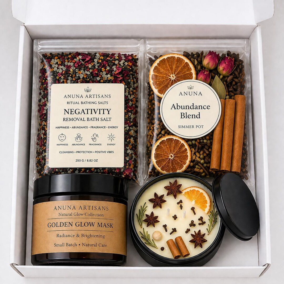 Spiritual Cleansing Ritual Kit, Abundance Protection Bath Salt, Simmer ...