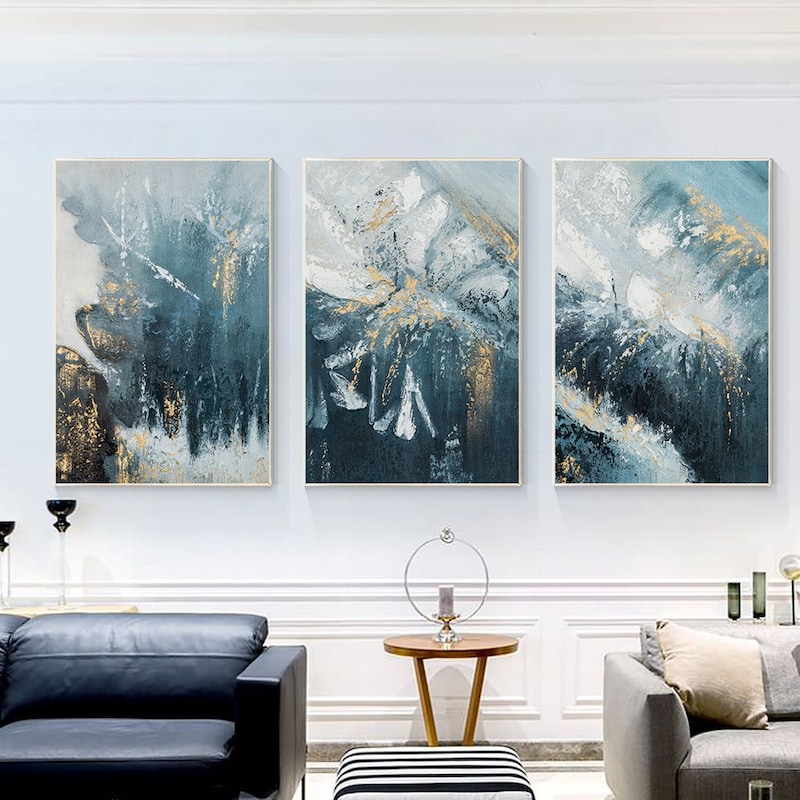 Acrylic 3 Piece Abstract Paintings - Etsy