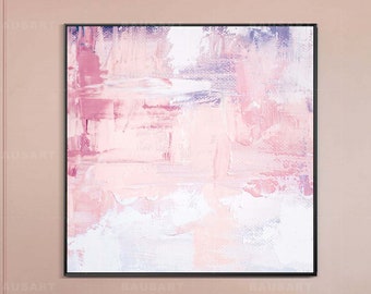 Dopamine Abstract Coral Pink wall art On Canvas Large Framed Wall Art Modern Minimalist Wall Art Contemporary Art large abstract wall art