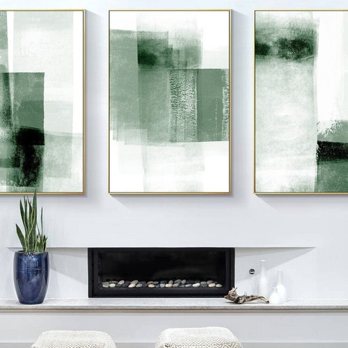 3 Piece Wall Art Abstract Prints on Canvas Large Set of 3 Etsy