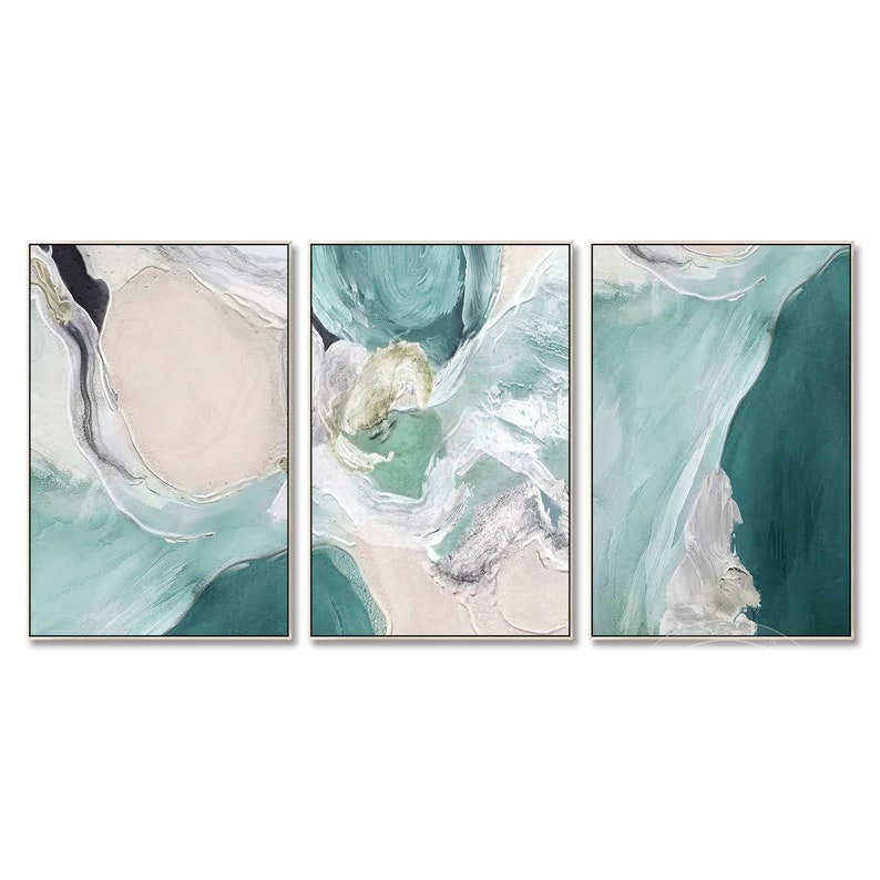 3 Pieces Wall Art Abstract Sage Green Prints Wall Art on - Etsy