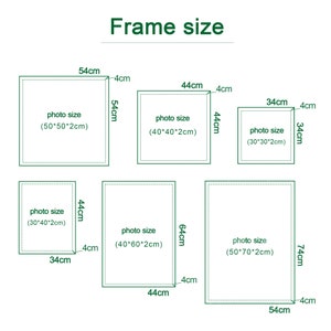 Colorful Acrylic Floating Transparent Canvas Frame, Box Frame, Desktop Painting Frame, Wall hanging Frame Custom Sizes, Gift box image 10