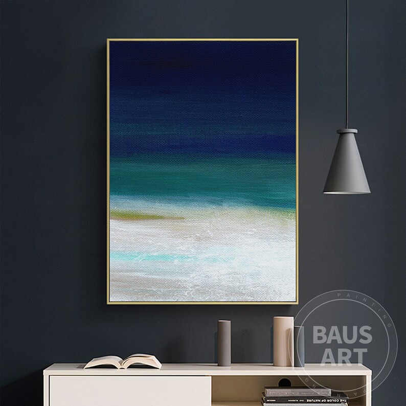 Abstract Ocean Wall Art Set of 2 Prints Framed Abstract Ocean Etsy