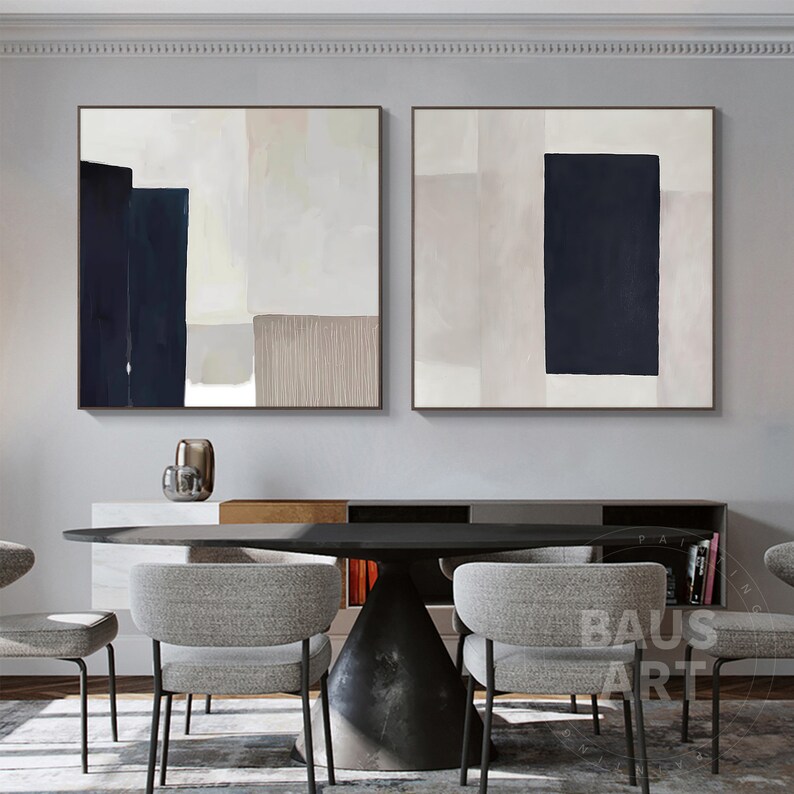 deep blue wall art