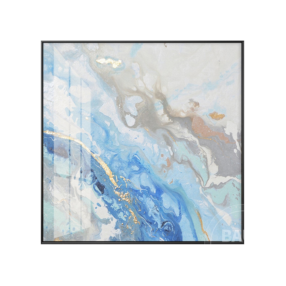 Large Abstract Print Framed Wall Art Modern Abstract Pour Etsy