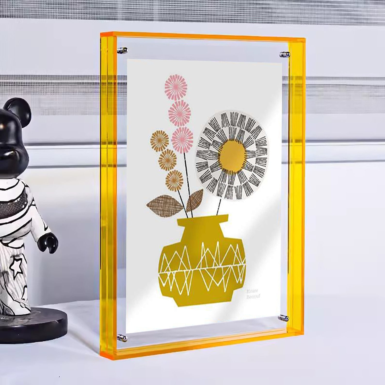 Colorful Acrylic Transparent Photo Frame, Box With Double-sided Display ...