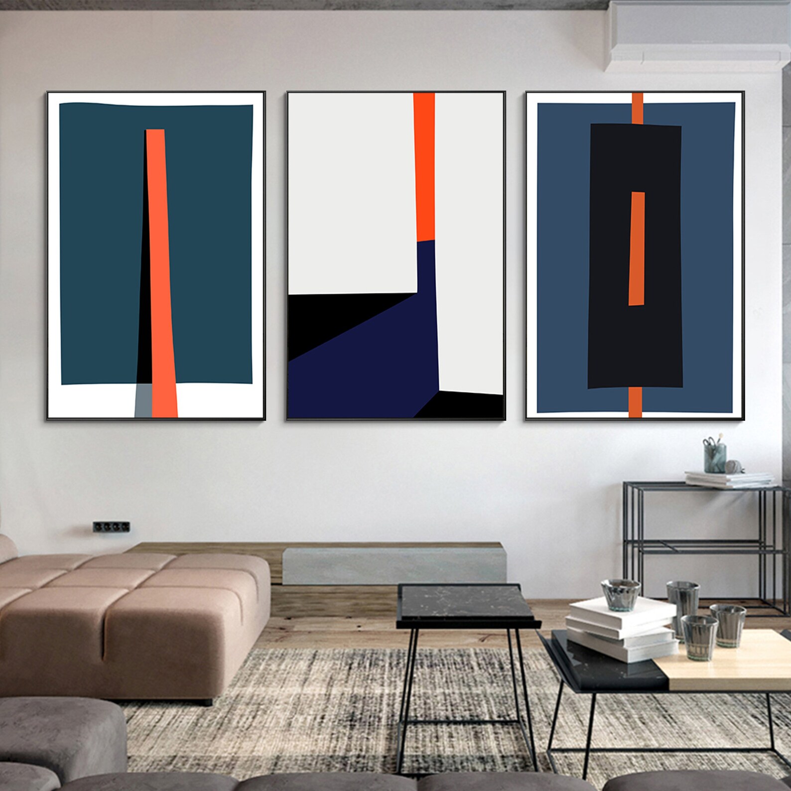 Set Of 3 Minimalist Geometric Prints On Canvas 3 Piece Framed Wall Art set-of-3-minimalist-geometric-prints-on-canvas-3-piece-framed-wall-art