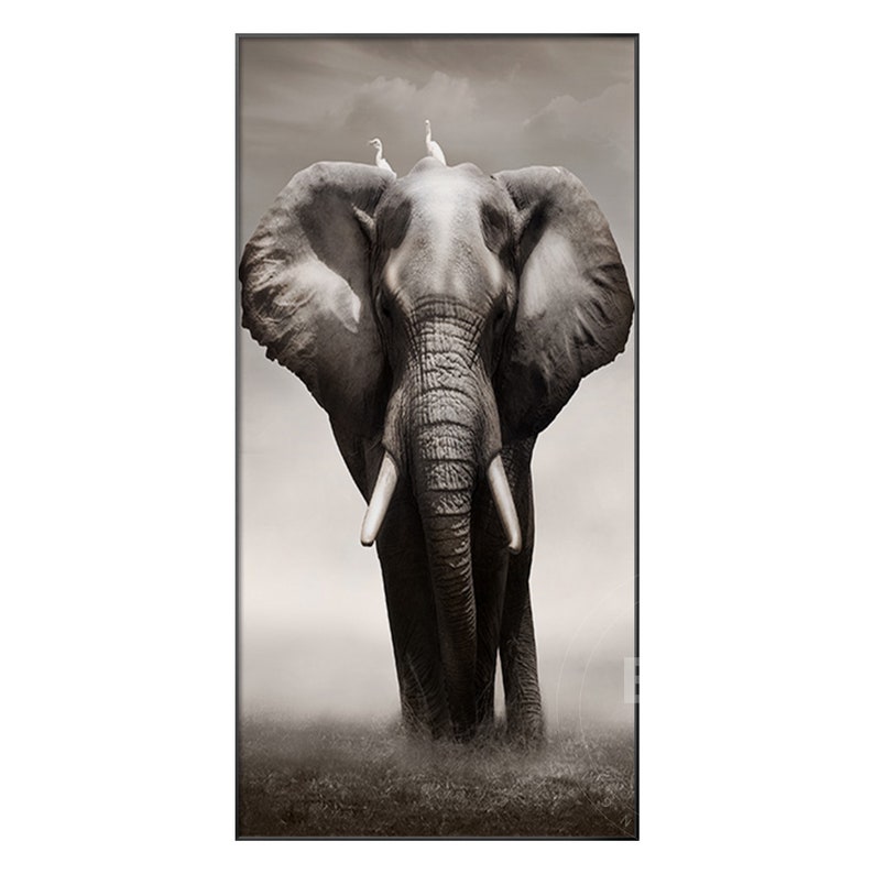 Elephant Prints on Canvas Large Framed Wall Art Prints Etsy