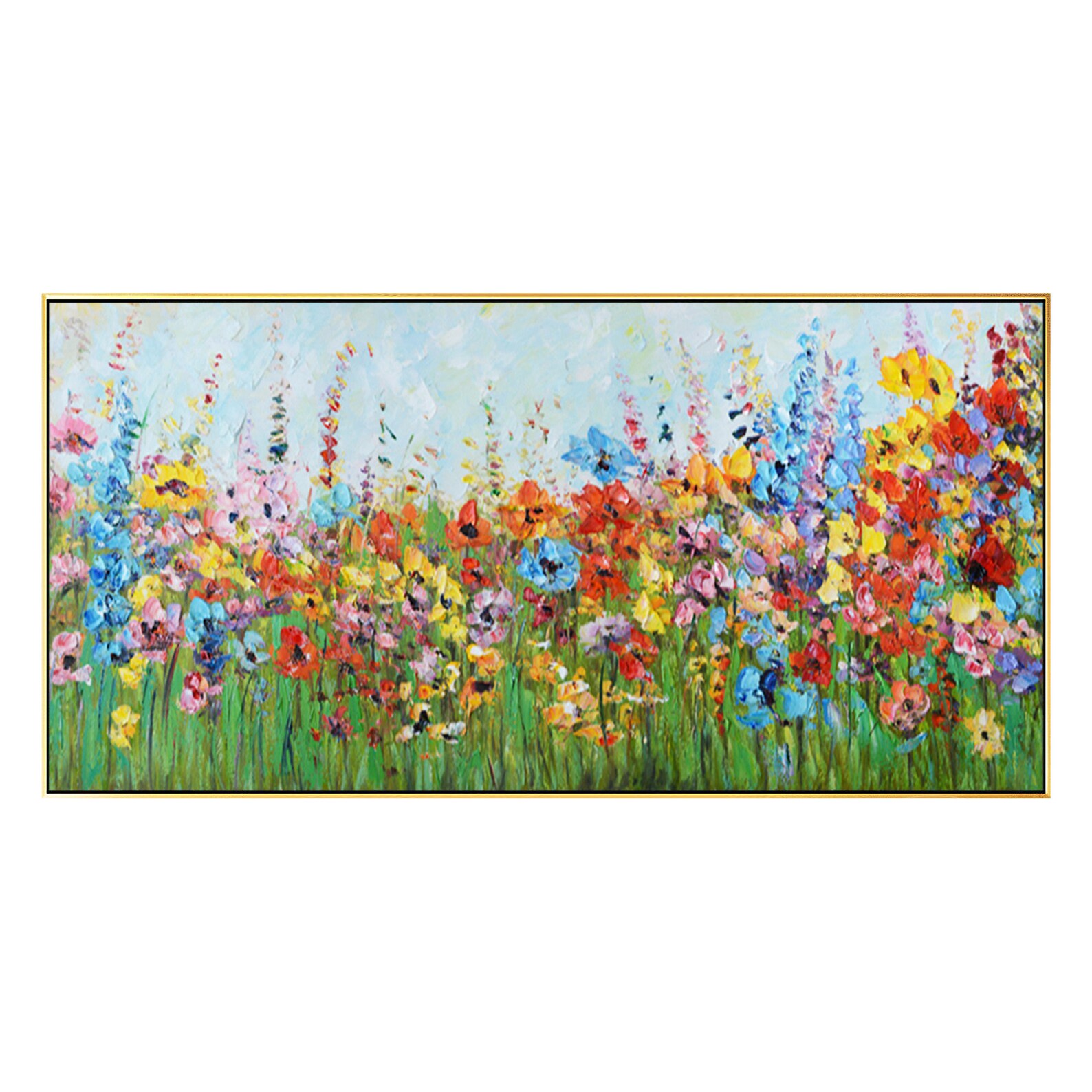 Wild Flowers Print Framed Wall Art Flowers Wall Art on Canvas Large ...