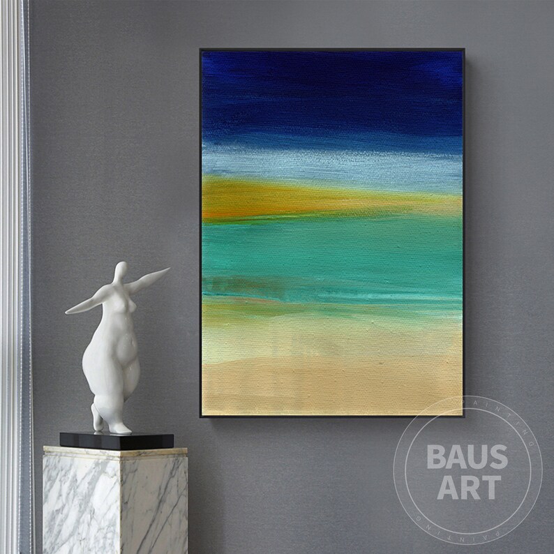 Abstract Ocean Wall Art Set of 2 Prints Framed Abstract Ocean Etsy