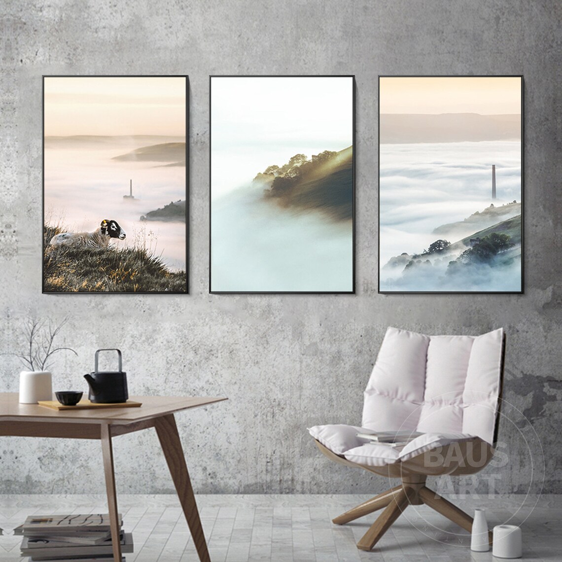 Large Landscape Prints Cloud Mountains Print on Canvas Large 3 Etsy