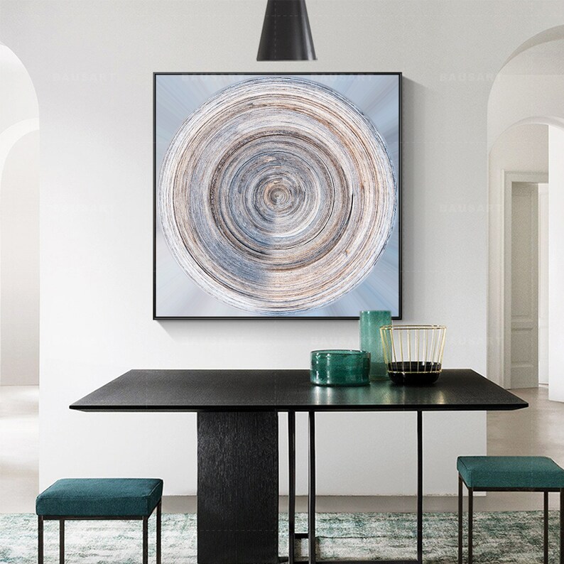 Large Round Art Print Geometric Circle Art Print Framed Wall Etsy