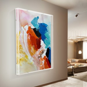Abstrakt målning med akrylram: Modern väggkonst