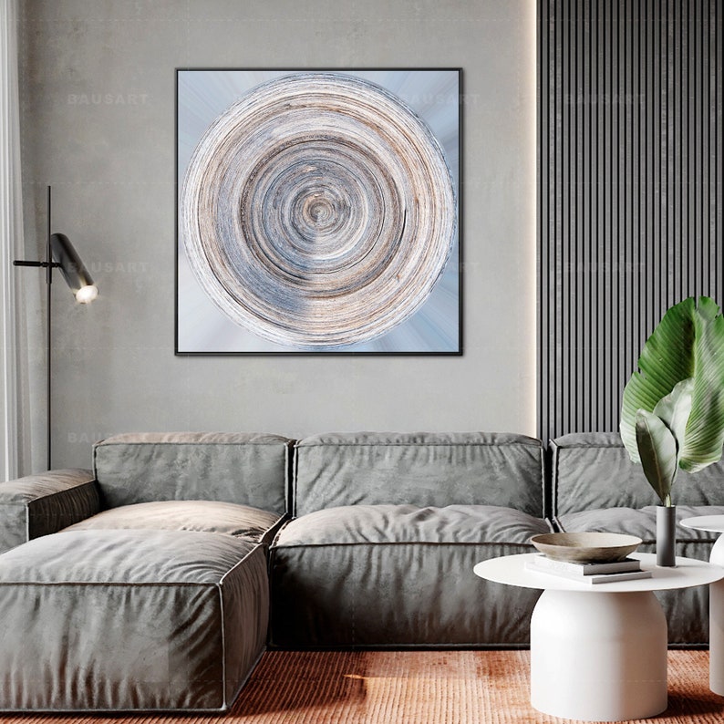 Large Round Art Print Geometric Circle Art Print Framed Wall Etsy