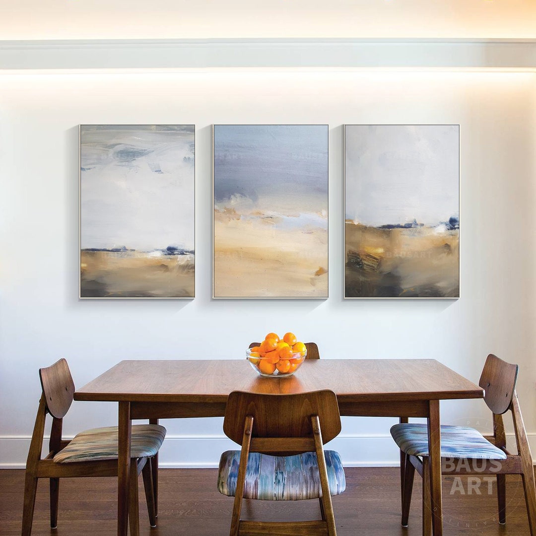 3 Piece Wall Art Abstract Prints on Canvas Large Set of 3 Framed