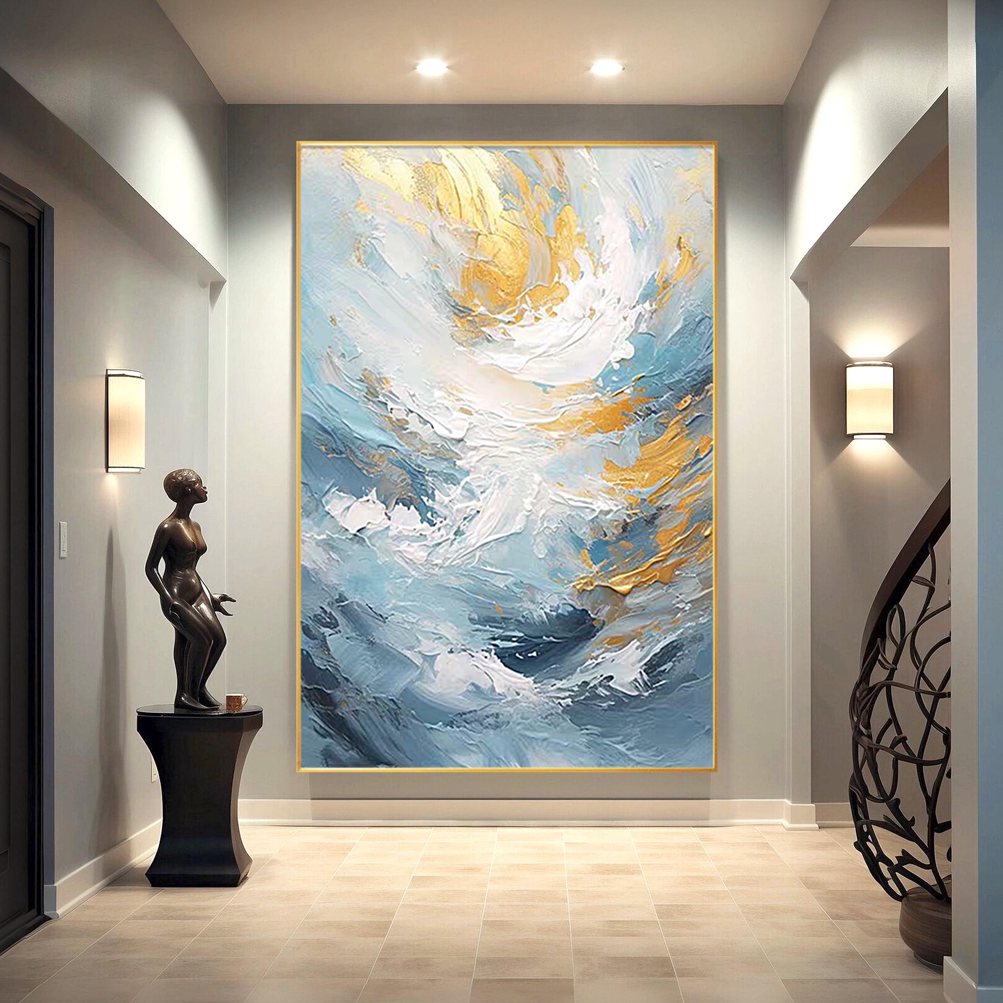 DHHXY Images D'art Sur Toile Quadro Su Tela Astratto Blu E DHHXY Images D'art Sur Toile Quadro Su Tela Astratto Blu E