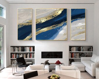 テクスチャーアート 3 triangle gold-blue kmarth.k il_340x270.5624896978_bg3q.jpg