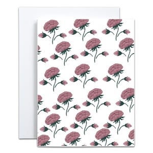 Carte de joyeux anniversaire rose Florals - Mughal Flowers| carte d'anniversaire florale | Carte d'anniversaire fille | Jolie carte d'anniversaire | Anniversaire féminin