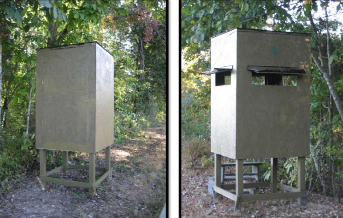 Poor Man's Hunting Blind DIY Plans Deer Hunting Box Blind Etsy