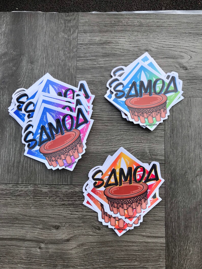 Samoan Tapa Tanoa Bowl- Waterproof Sticker for Your Binder, Phone ...