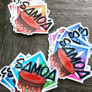 Samoan Tapa Tanoa Bowl- Waterproof sticker for your binder, Phone, Laptop, water bottle -flask
