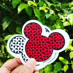 Vibrant Tongan Ngatu Disney Mickey Stickers - High quality vinyl waterproof stickers