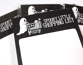 Halloween Notepad - Snacky Specters Shopping List Notepads: Spooky Ghost Stationery