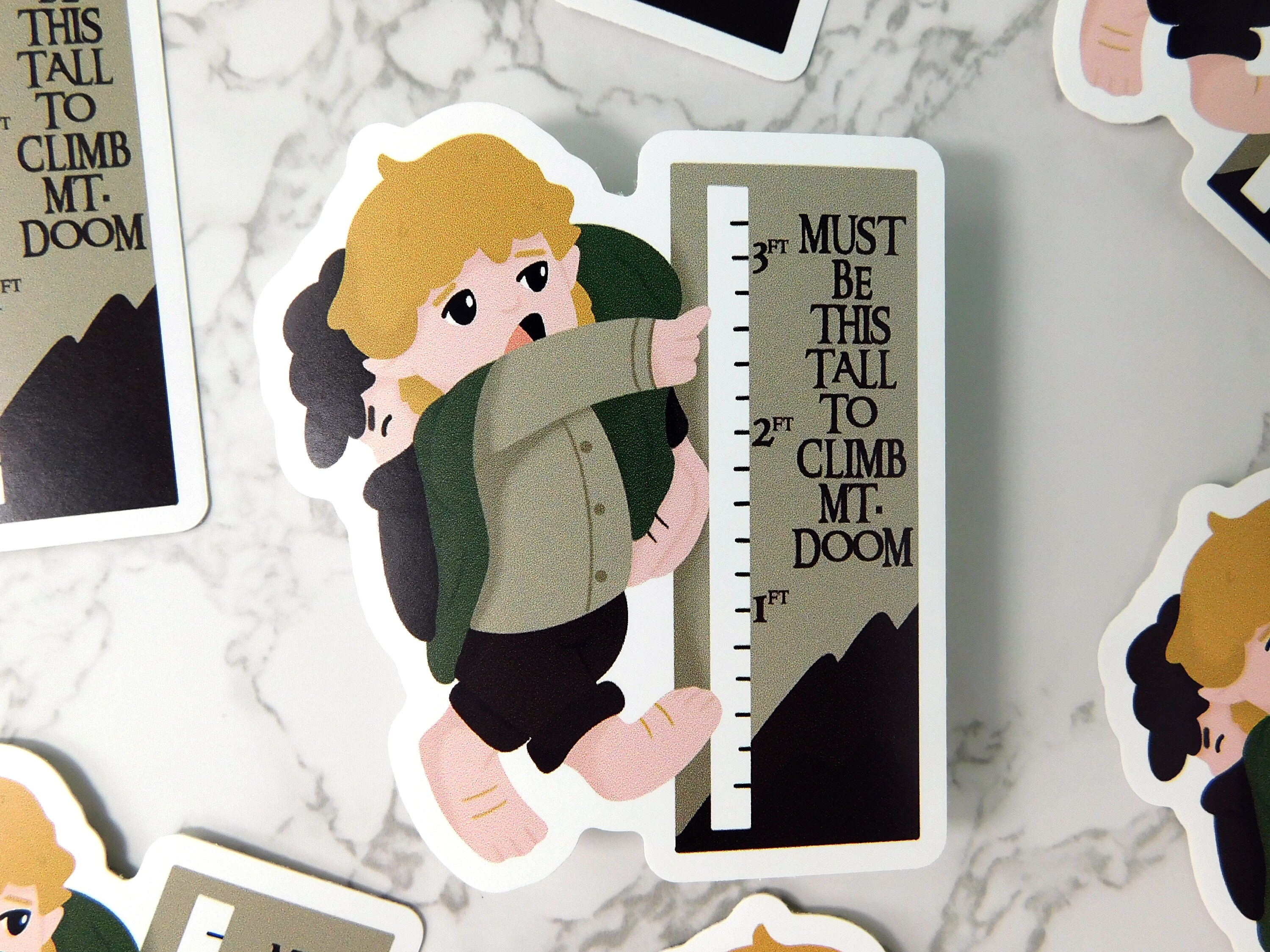Frodo Sticker Sam and Frodo - Laminated Sticker - Lord of the Rings Sticker - Mt ...