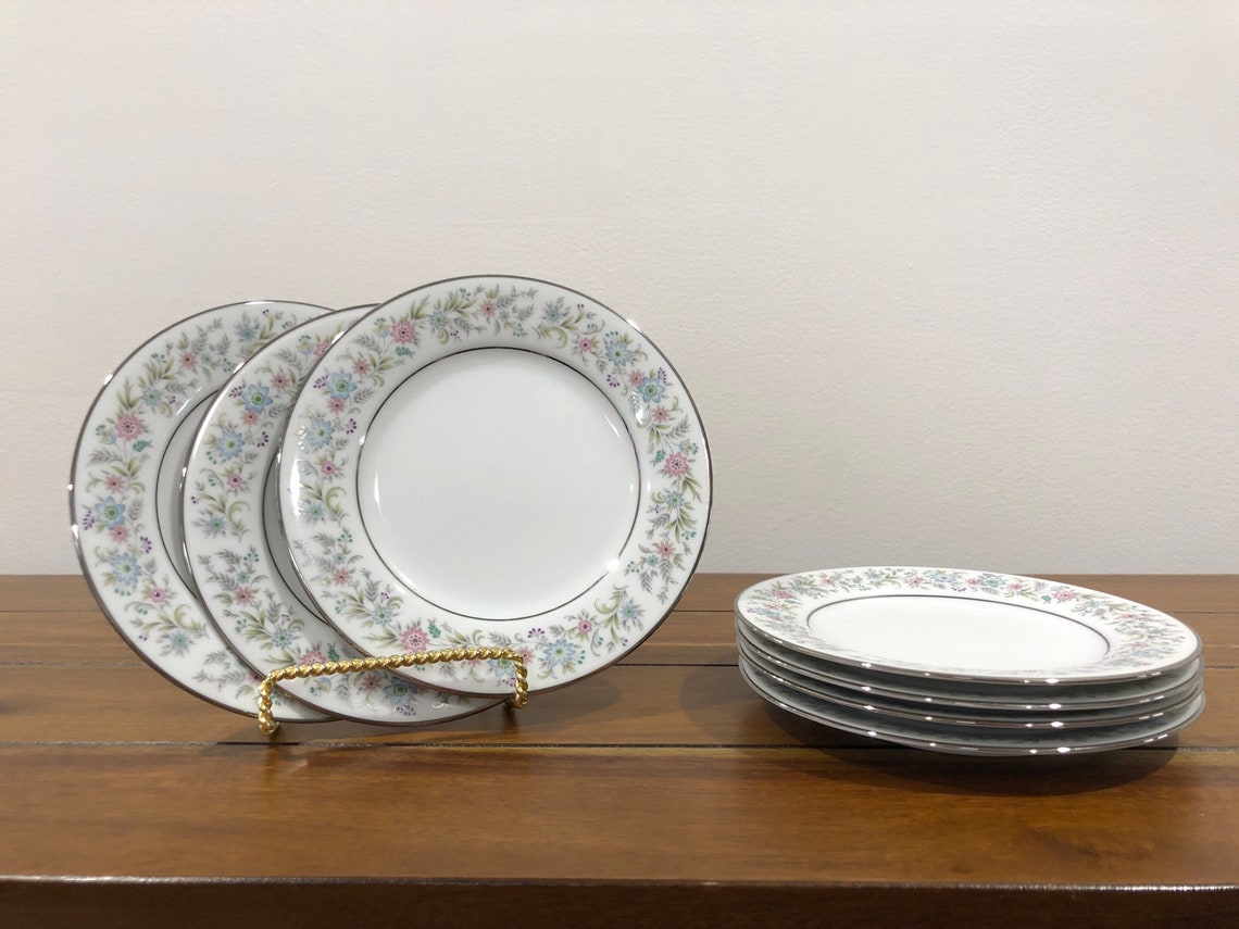 Noritake Blythe Set of 7 Bread and Butter Plates Etsy