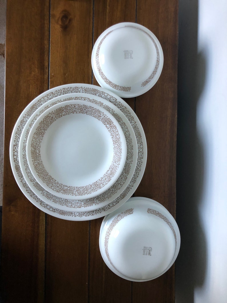 Corelle Woodland Brown open stock dinnerware Bowls Plates Etsy