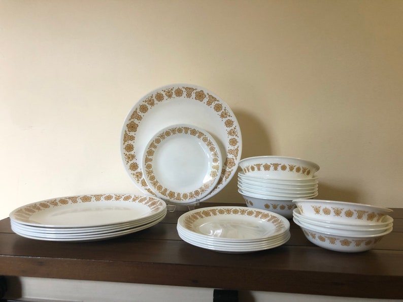 Corelle Butterfly Gold Vintage Open Stock plates and bowls Etsy