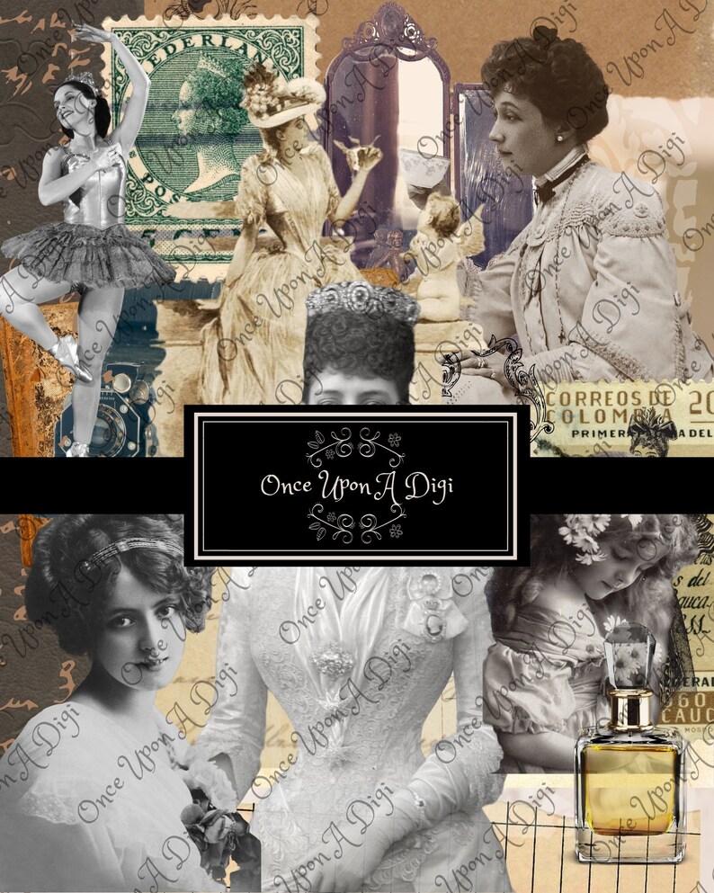 18 Page Vintage Ladies Printable Scrapbook Junk Journal Etsy