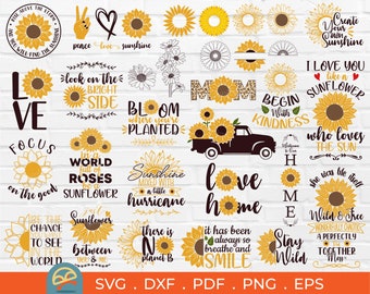 Download Sunflower Svg Free Etsy