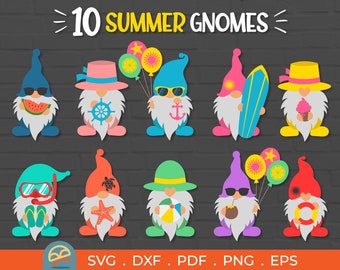 Download Beach Gnome Clipart Etsy