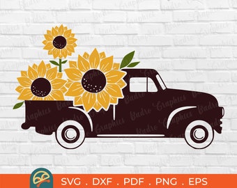 Free Free 165 Truck With Sunflowers Svg SVG PNG EPS DXF File