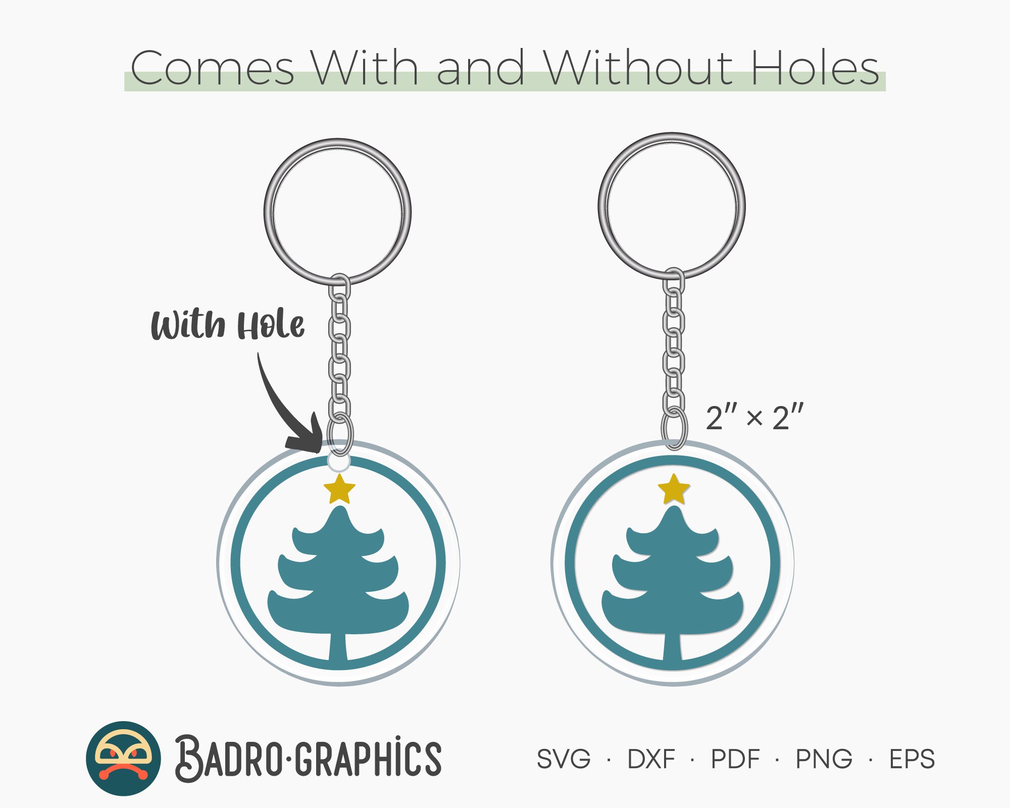 30 Christmas Keychain SVG Christmas Svg Keychain Svg Etsy