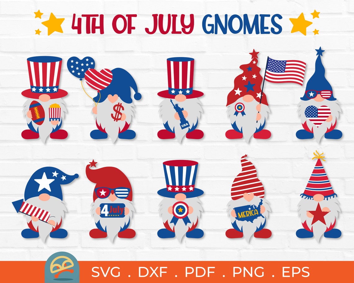 Download 10 4th of July Gnomes svg Gnome svg 4th july svg 4th of | Etsy